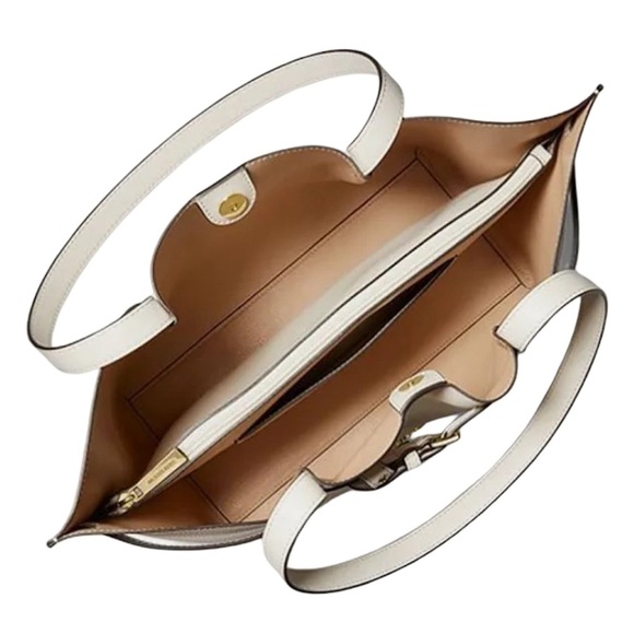 NWT Michael Kors Light Cream Emilia Tote & Jet Set Travel Phone Case - Picture 4 of 12